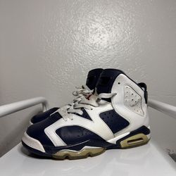 Nike Air Jordan 6 VI Retro Olympic Boys GS Size 5.5Y Sneakers 384665-130