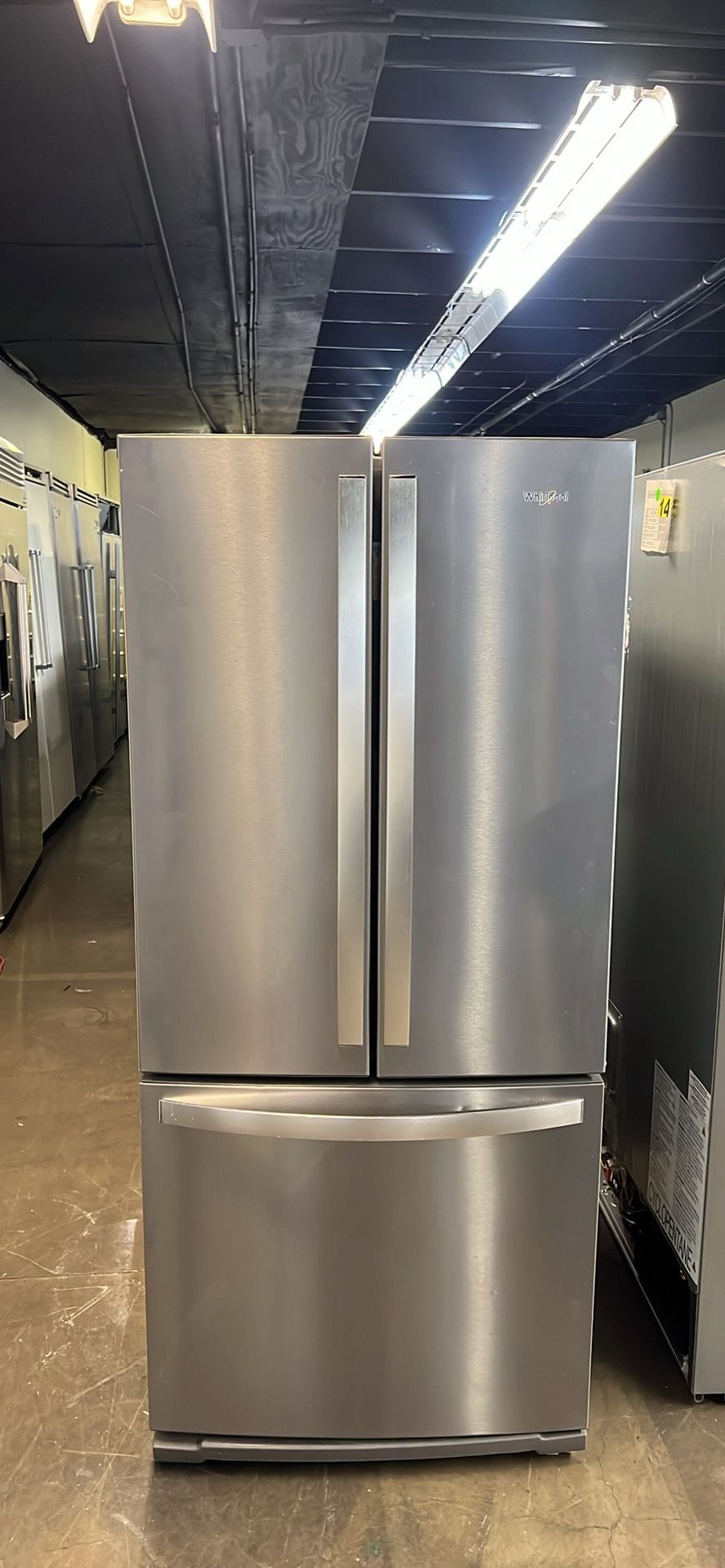 Whirlpool 30”Wide French Style Stainless Steel Refrigerator