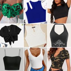 SHEIN Lot Of 9 Cute Sexy Tops - Size M (Preloved)