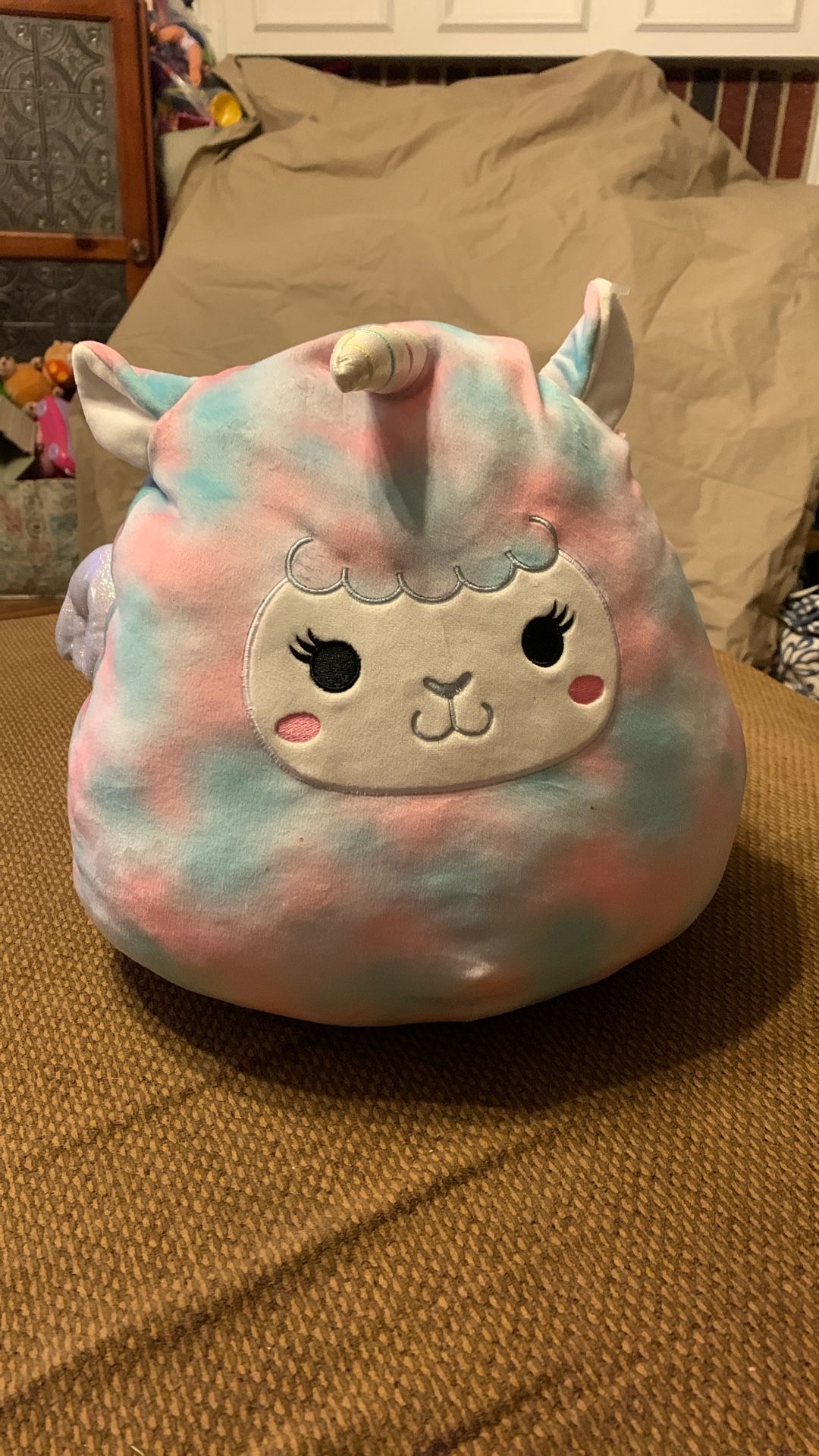 Squishmallows 16" Winona Pegasus Llama Tie Dye Plush Toy Multicolor