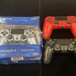 SONY DUALSHOCK 4 WIRELESS CONTROLLER LOT OF 3 FOR SONY PLAYSTATION 4 PS4 (Post Nintendo Era)