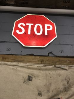 Big stop sign