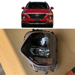 Halogen Headlight Driver Passenger For 2019 2020 Hyundai Santa Fe Projector