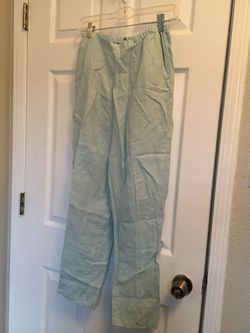New No Tags Two Star dog light green linen 100% pants small