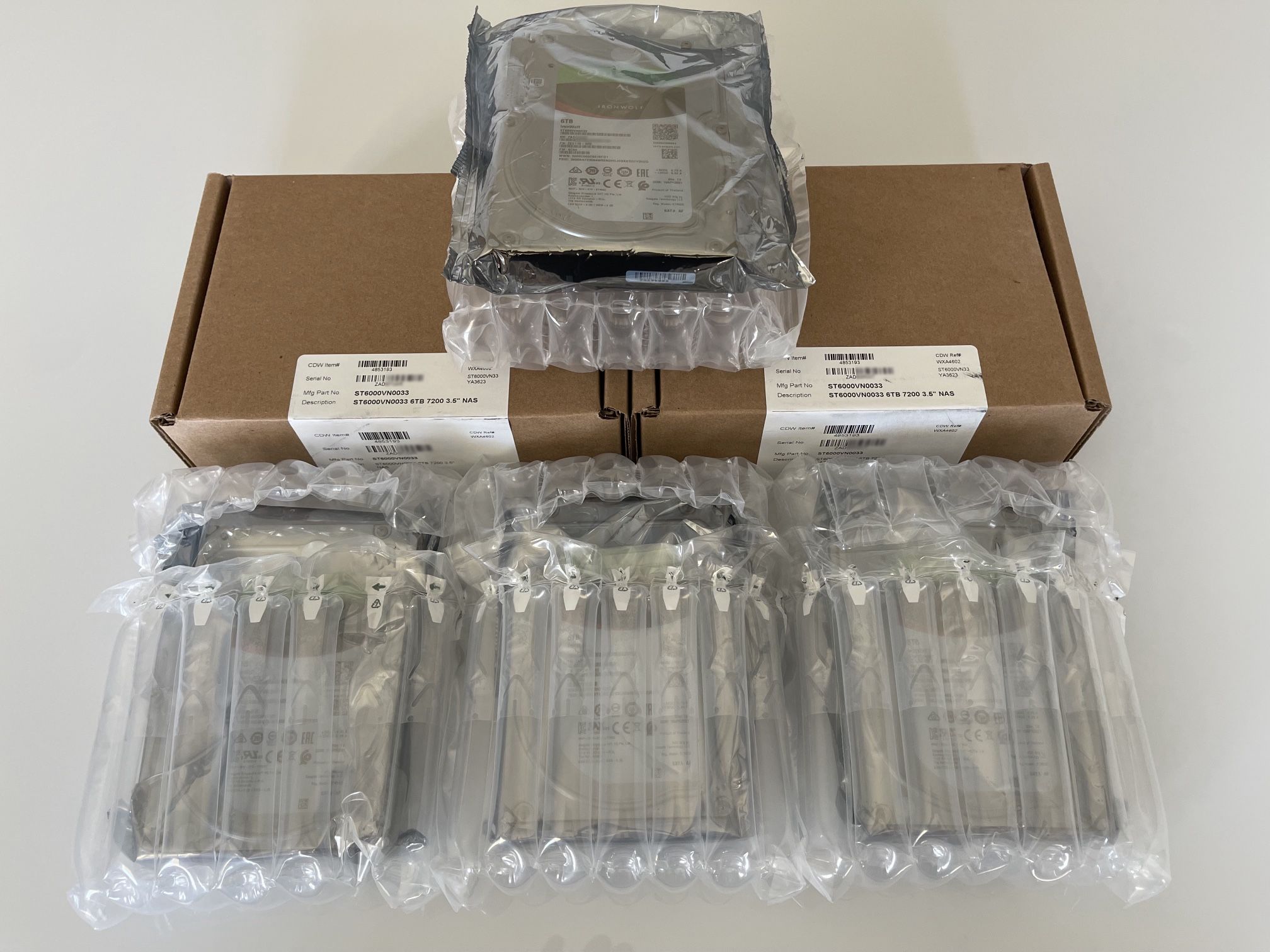 6x BRAND NEW SEALED 6TB Seagate IronWolf Hard Drive 7200 RPM 256MB Cache SATA 6Gbs NAS
