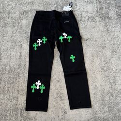 Black Chrome Hearts Jeans 