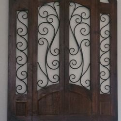 Solid Wood and Iron Wall Decor