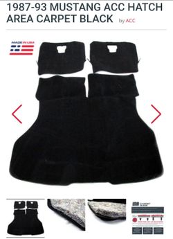 Foxbody mustang rear Hatchback area carpet 1987 to 1993