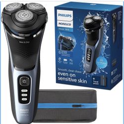 Philips Norelco Shaver 3600 Series, Wet and Dry Electric Shaver, P-Cap, Travel Pouch, Storm Blue, Mode