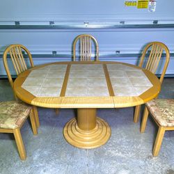 6 Set Wooden Table