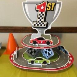 Race Car Birthday Cupcake Stand