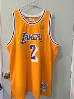 4XL Mitchell & Ness Los Angeles Lakers Derek Fisher Hardwood Classics Swingman Jersey