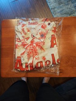 Angels MLB LAA Baseball New City Connect Hawaiian Shirt XL