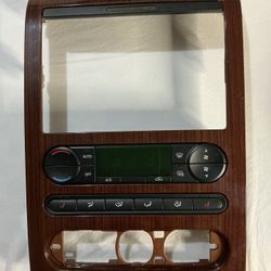 2004-2008 ford f-150 woodgrain radio dash trim bezel w/ climate controls OEM