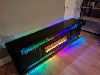 80 inch TV Stand with a fireplace
