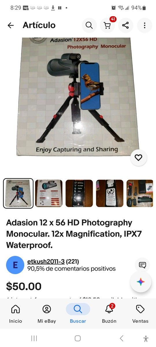 Adapsion Photograper 12 X 56 New