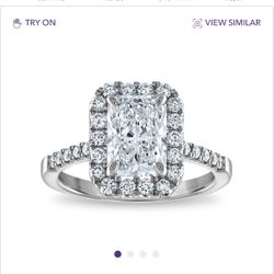 Signature EcoLove Diamond Dreams 2-1/2 CTW Lab Grown Diamond Halo Engagement Ring