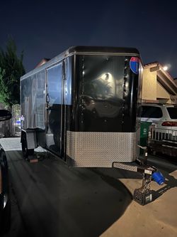 Trailer and party set up
