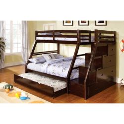 Dark Walnut Twin/ Full Bunk Bed