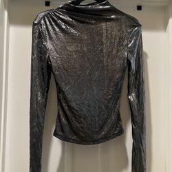 Silver Metallic Long sleeve