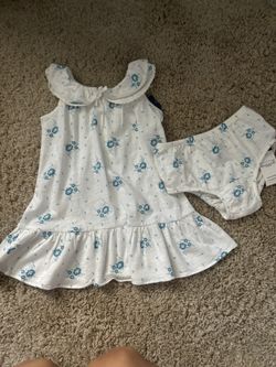 Size 12 Mos Girls Ralph Lauren Outfit (2 Piece)