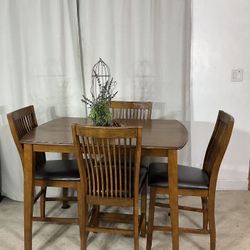 High Dining Table & 4 Chairs -ASHLEY FURNITURE 