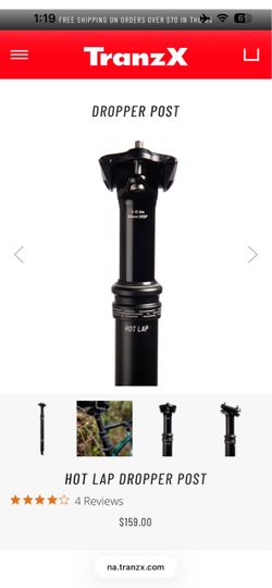 TranzX Dropper Seat Post 50 mm drop