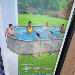 Brand New 16x10x48 swimming pool includes Filter pump and ladder.