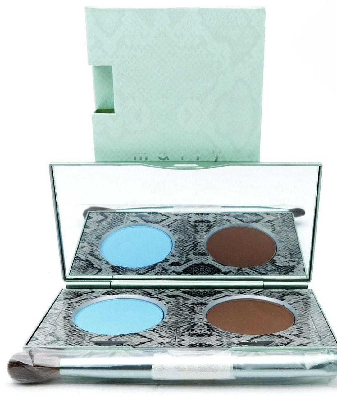 Mally Evercolor Modern Matte Eyeshadow Duo Earth: Brush, Eyeshadow Duo .18 Oz.