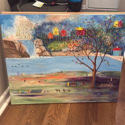 Little People Oil Painting 