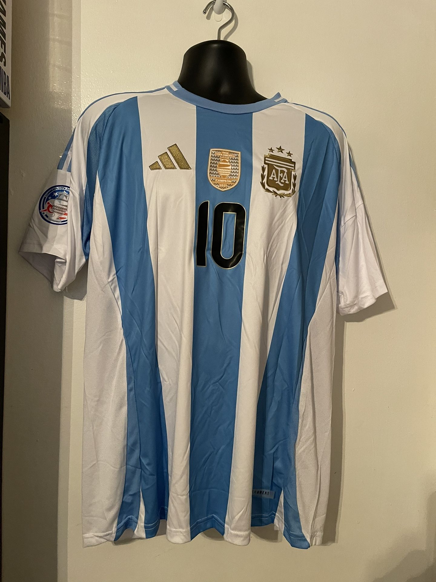 Argentina Soccer Jersey Of Leo Messi Size XlArge