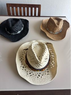 Straw cowboy hats