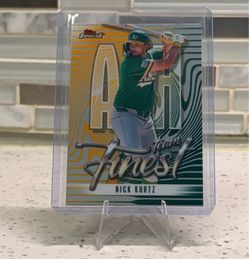 (5)Topps Finest Nick Kurt z Oakland Athletics All Team Finest Insert TF-20 by