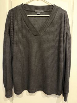 Sanctuary Waffle Knit V-Neck Top