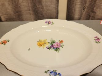 Royal Copenhagen Full Saxon Flower Oval Dish No1555