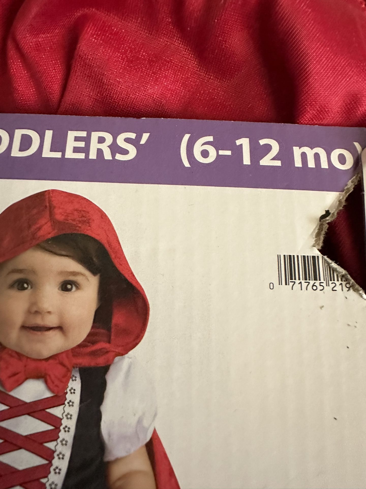 Red Riding Hood Baby Costume NEW