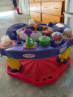 Evenflo Exersaucer Activity Center with Padded Seat – Colorful Infant Play Center |