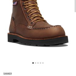 Danner Men's 6" Bull Run Gtx Moc Waterproof Work Boots - Steel Toe Size 10.5W