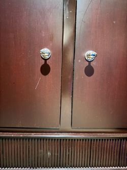 Dark Cherry Wood Sideboard Cabinet with Drawers
