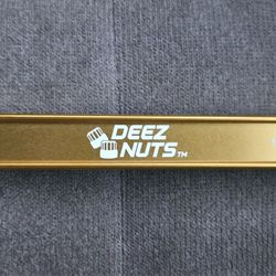 Anodized Gold Deez Nuts Aluminum Wrench. 