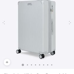 Nobl Silver All-In-One Check In Luggage Suitcase - NEW