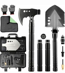 Multifunctional Camping Survival Shovel & Axe Set – Foldable Heavy-Duty Tool Kit