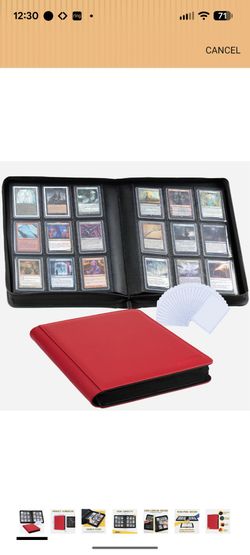 9-Pocket Toploader Binder, Clovecat Premium Card Book， Holds 252 Trading Card with 20 Removable Top-loader Sleeves，PU Card Holder Folders,Card Album f