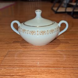 Vintage Sheffield Fine China Japan Imperial Gold 504 Sugar Jar Bowl w/Lid 