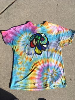 Screen printed spray painted tie dyed shirts. One of a kinda and customs