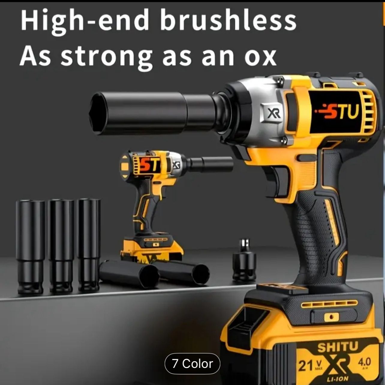 Cordless Impact Wrench Wireless Drill Kit, Brushless Electric Impact Gun Drill, Impact Wrench 21v