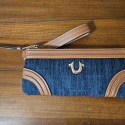 True Religion
Horseshoe Denim Wristlet Wallet