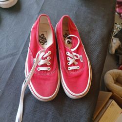 Red Vans Size 4