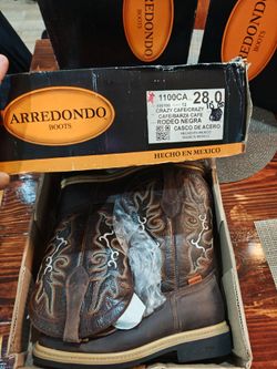 Boots de trabajo con casco de acero talla 10