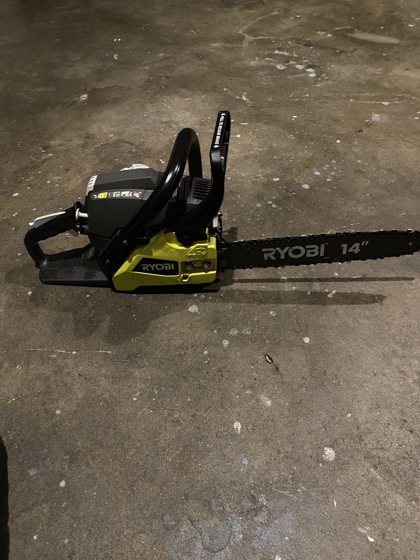 Ryobi 14” blade gas powered chainsaw. Only been used once, pretty new. $150 o.b.o.